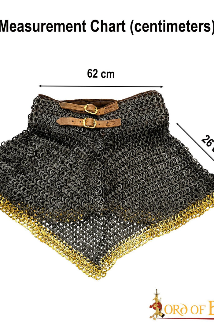 Camail, aventail, mixte, anneaux ronds - rivets ronds, 9 mm