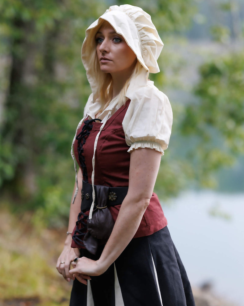 Capuchon médiéval Anna, crème