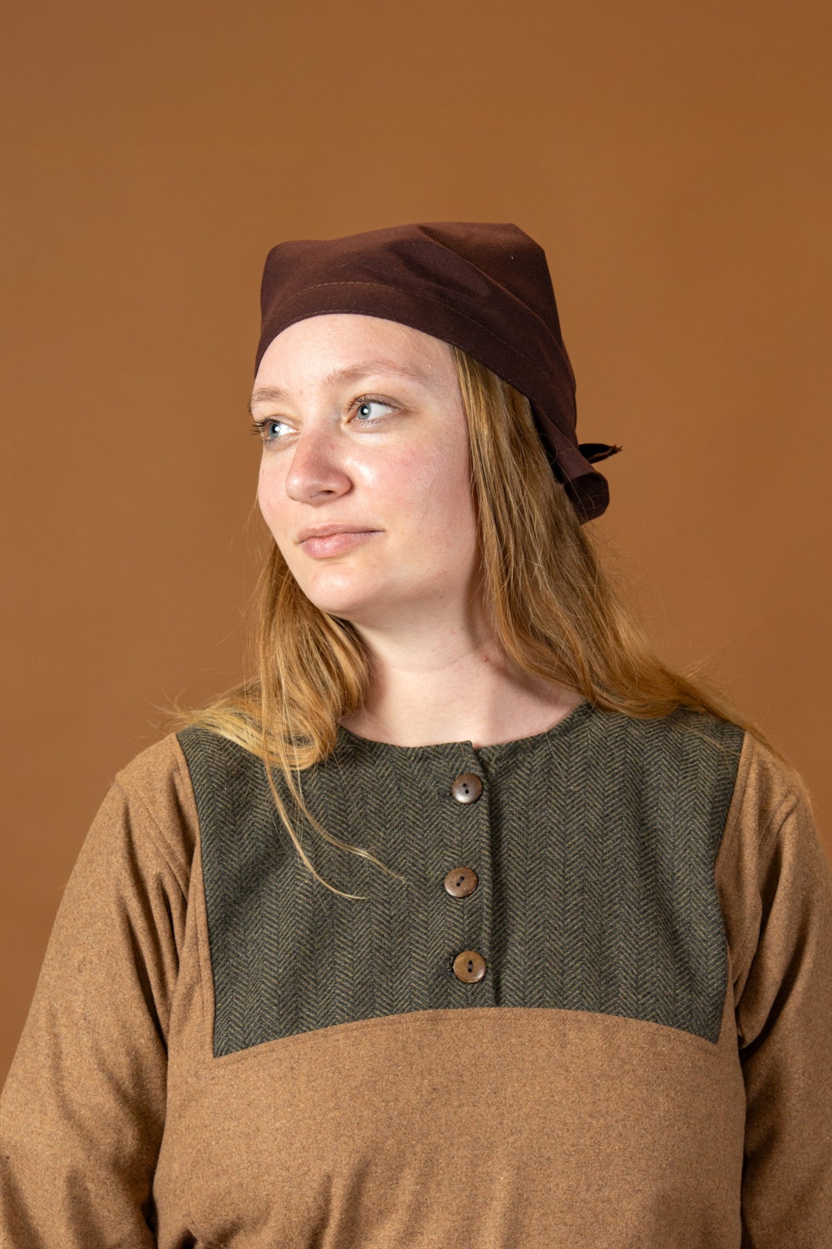 Vikinghoofddoek Marianne, set van 2, bruin & crème