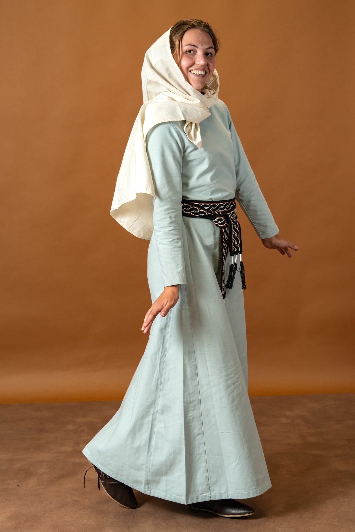 Viking dress Freya, light blue