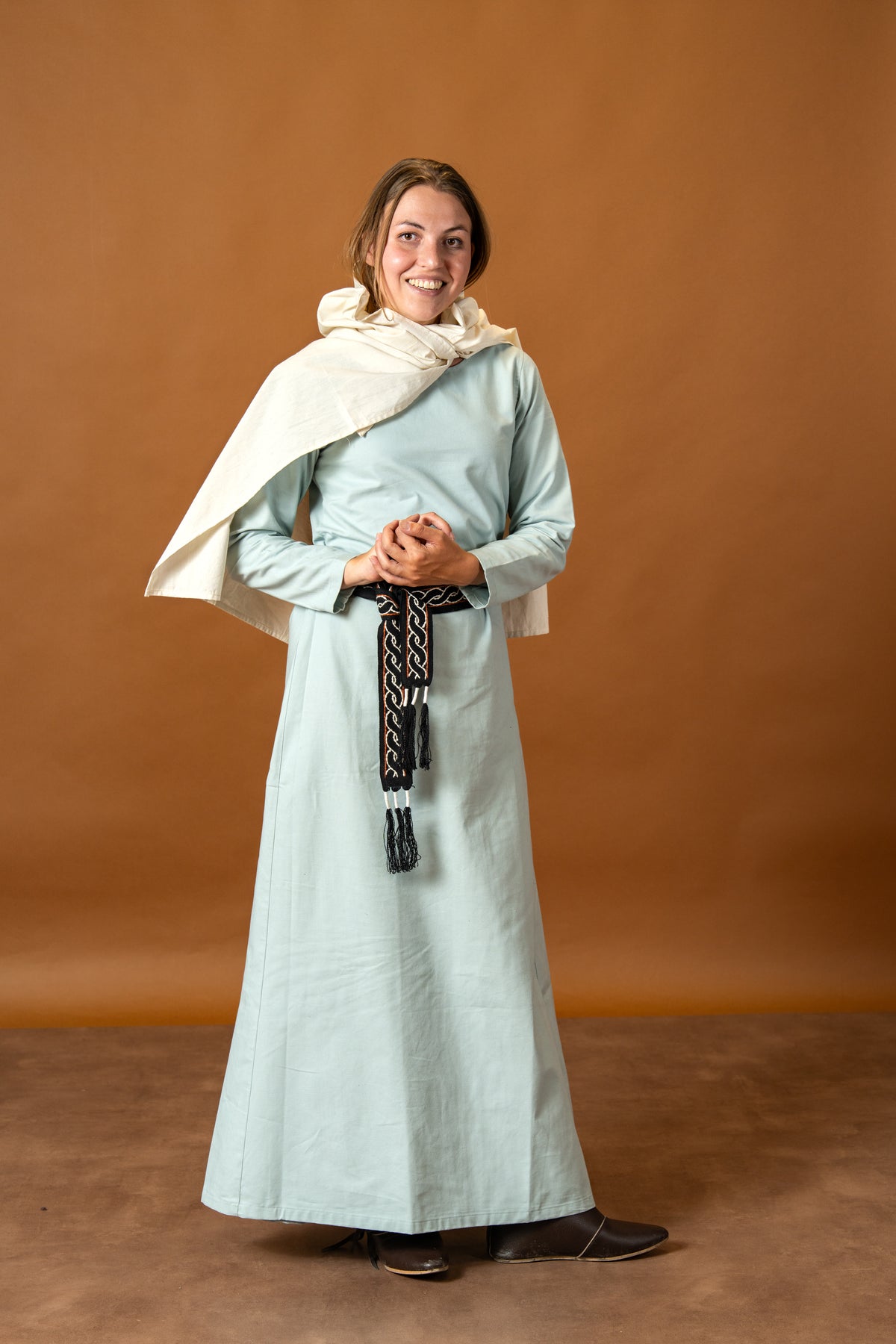 Viking dress Freya, light blue