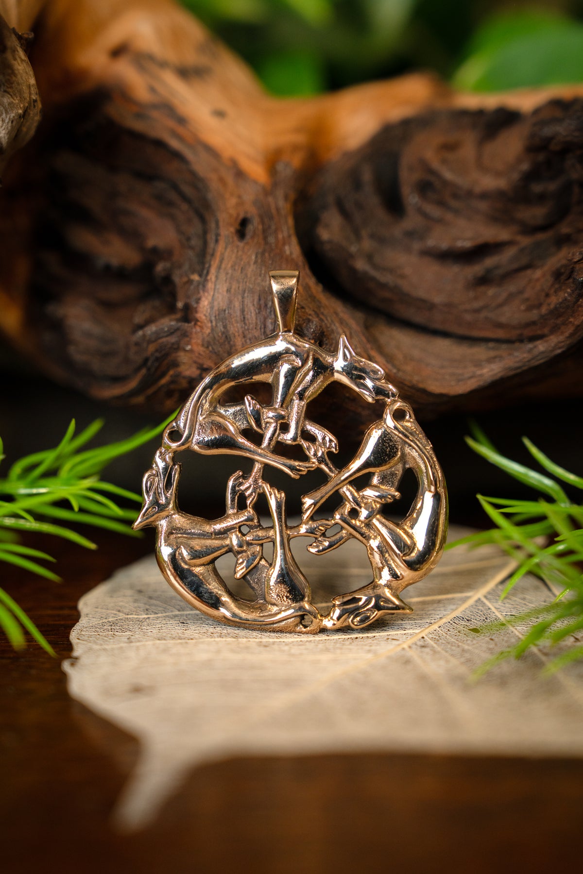 Hanger wilde jacht, brons