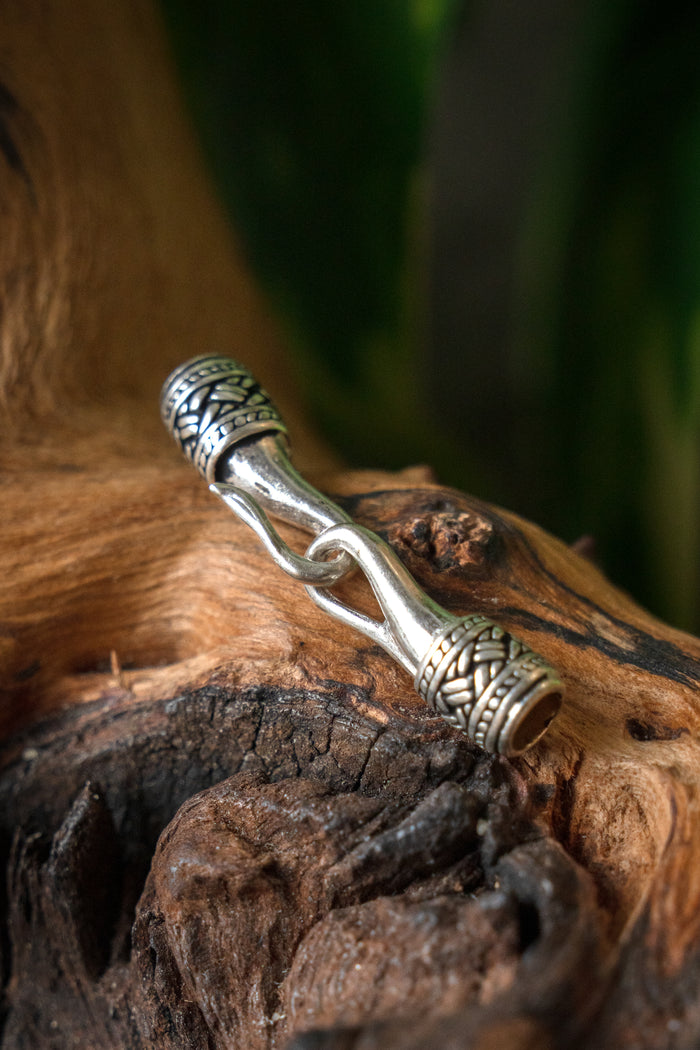 Fermeture de chaîne viking 3mm, bronze argenté