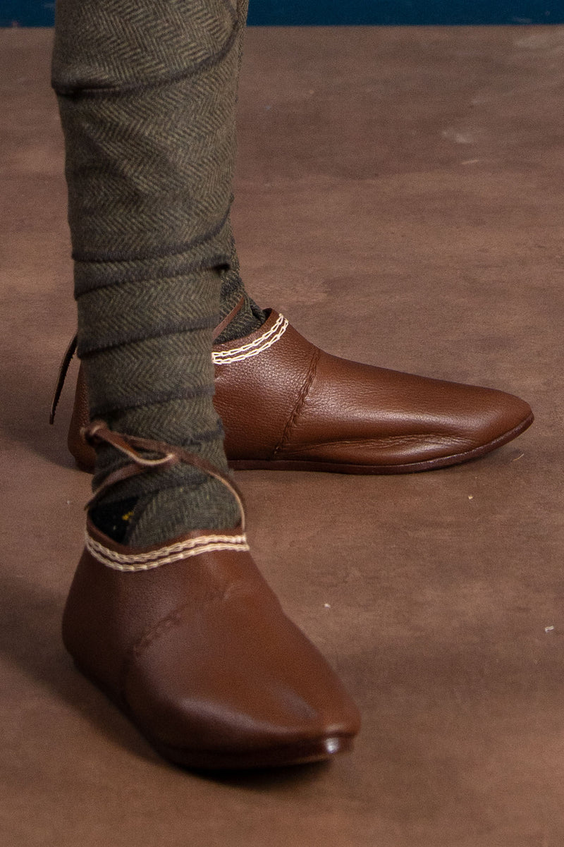 Normannische Schuhe, 1150–1350, braun