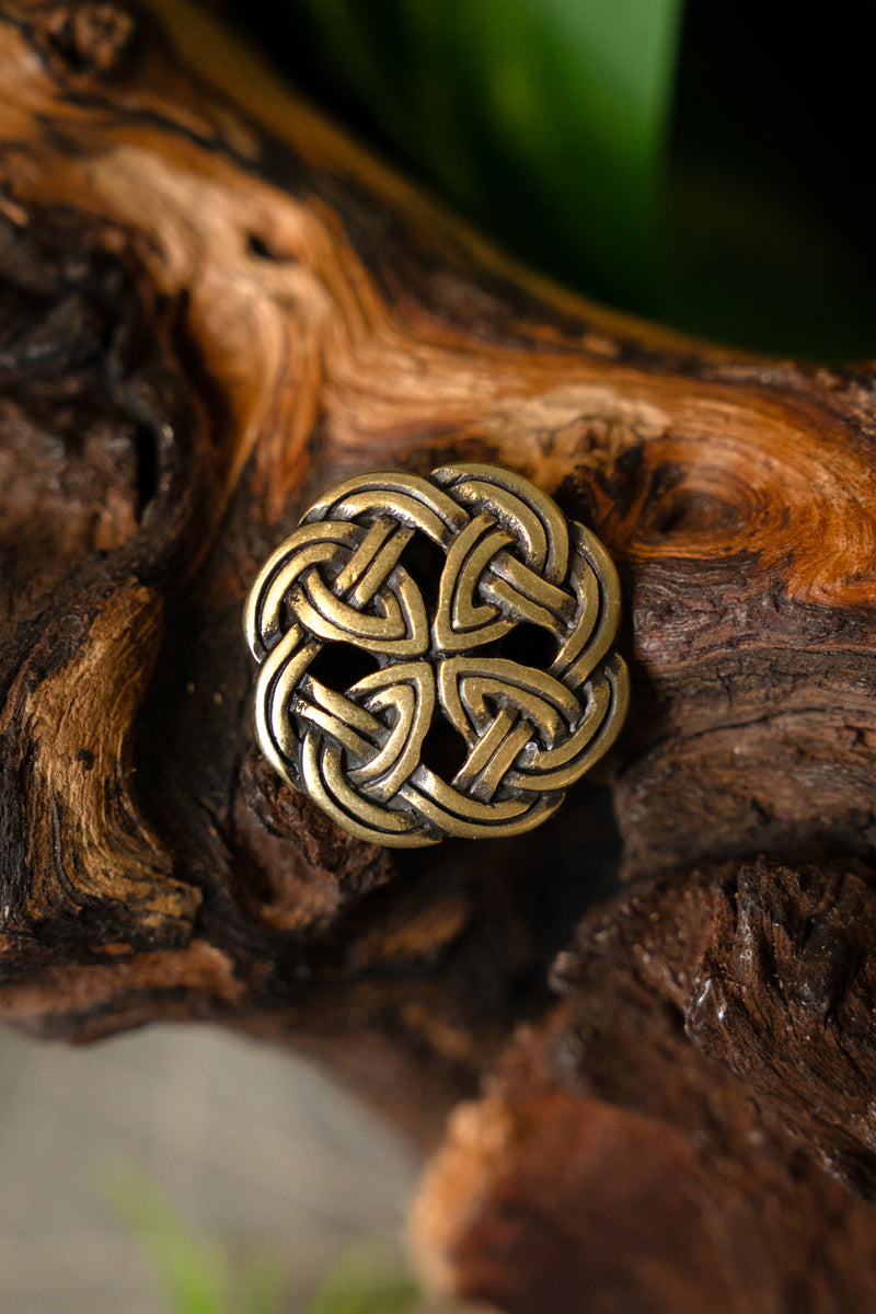 Keltiska knappar Tara, set om fem, mässing