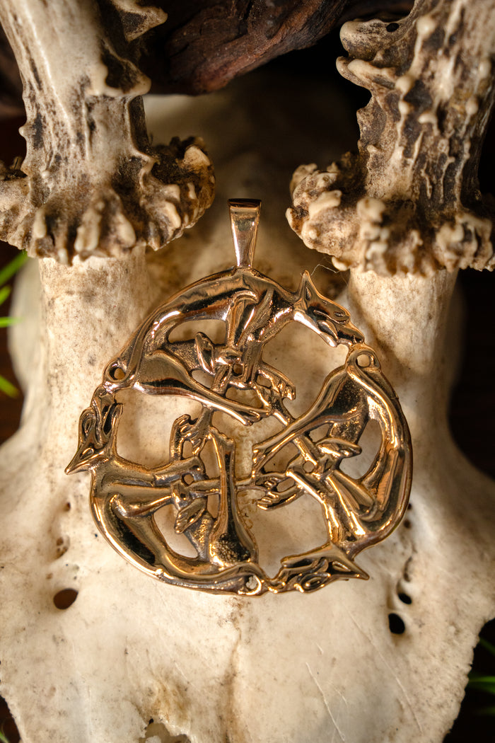 Hanger wilde jacht, brons