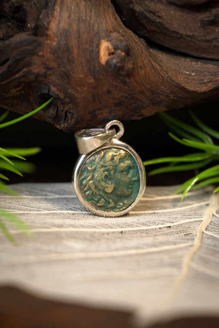 Pendentif monétaire Zeus et Héra, argent sterling