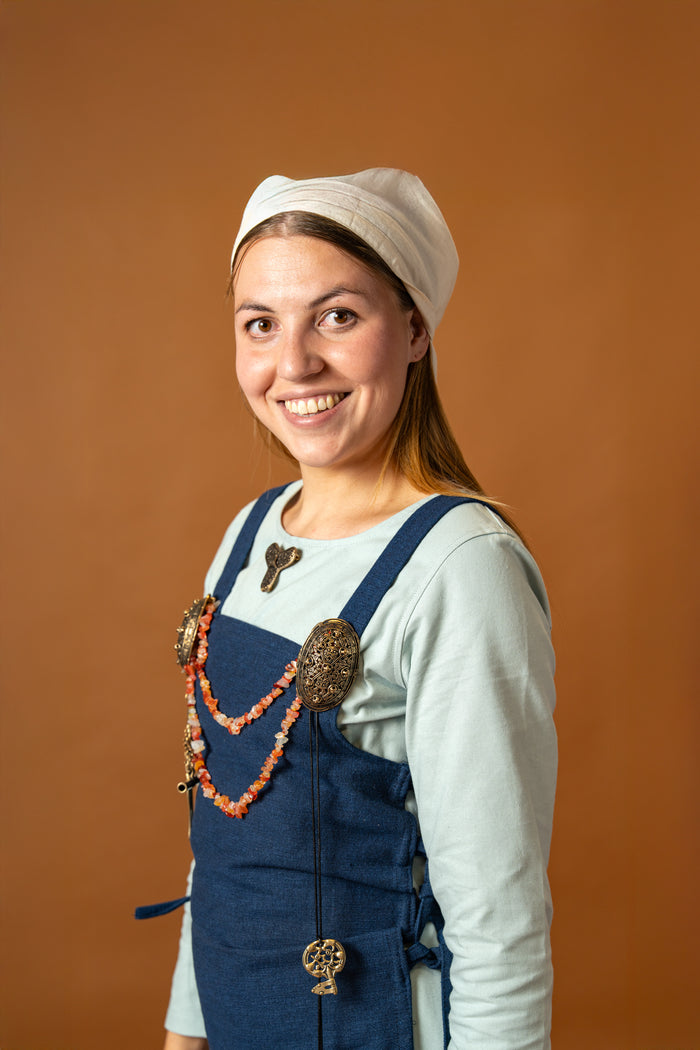 Vikinghoofddoek Marianne, set van 2, bruin & crème