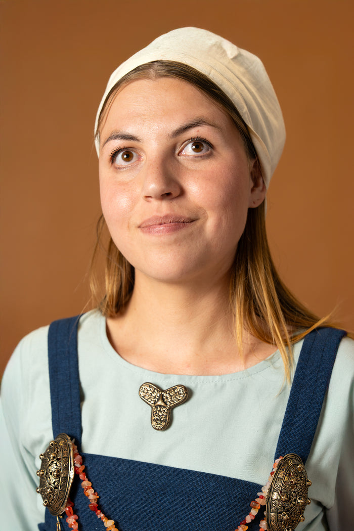 Vikinghoofddoek Marianne, set van 2, bruin & crème