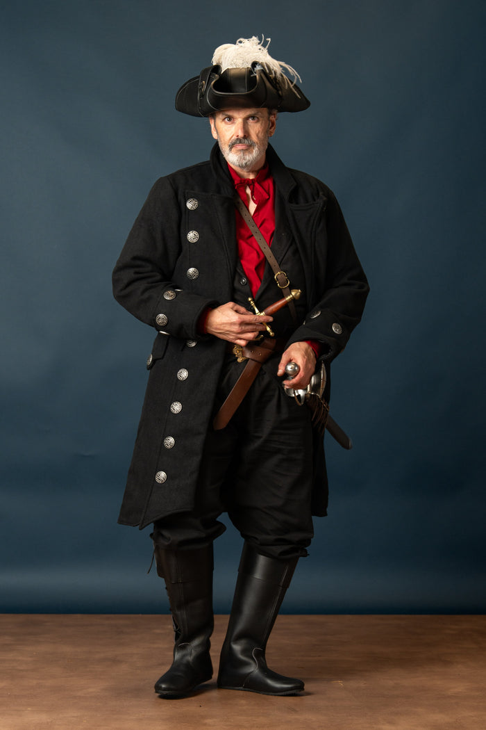 piikivi kolmisarvi, nahka, musta