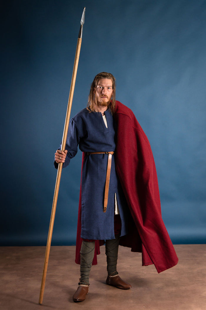 Middelalderlig kappe Karen, uldmix, rød