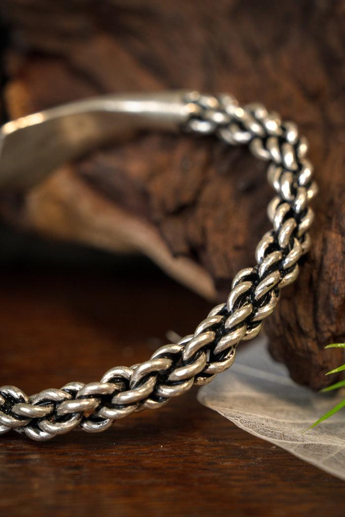 Viking bracelet Malvik, silvered bronze