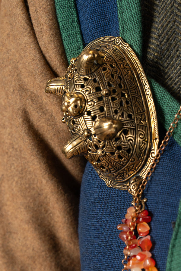 Fibule tortue Viking Birka, bronze, prix à l'unité