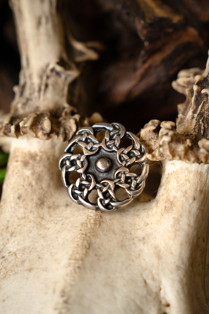 Early medieval buttons, set of 5 pieces, silvered