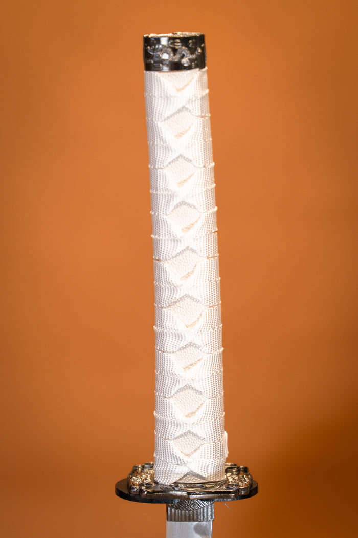 Katana, wakizashi & tanto dragon blanc, semi-tranchant