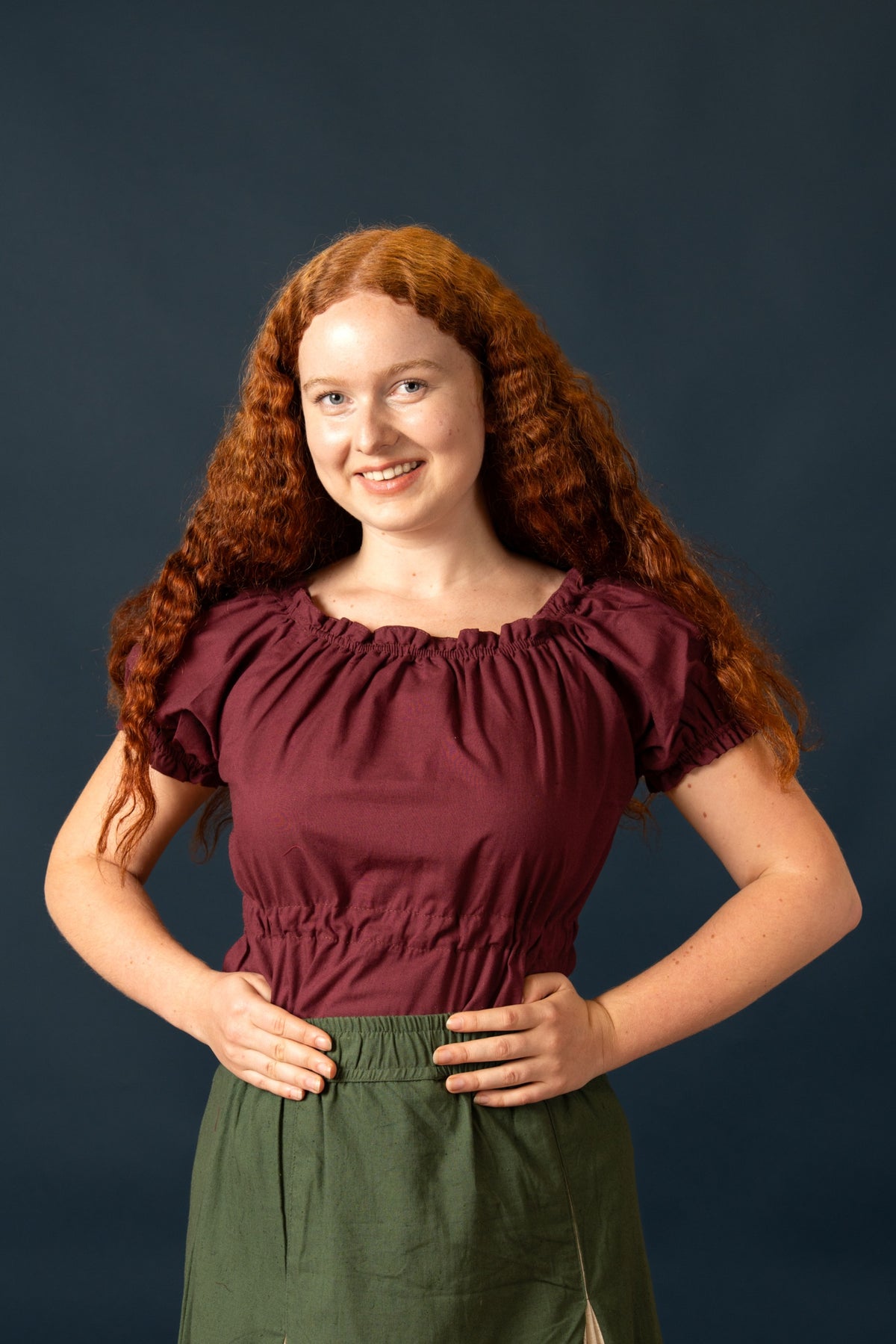 baroque blouse Kalina, bordeaux rouge