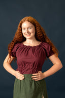 baroque blouse Kalina, bordeaux rouge