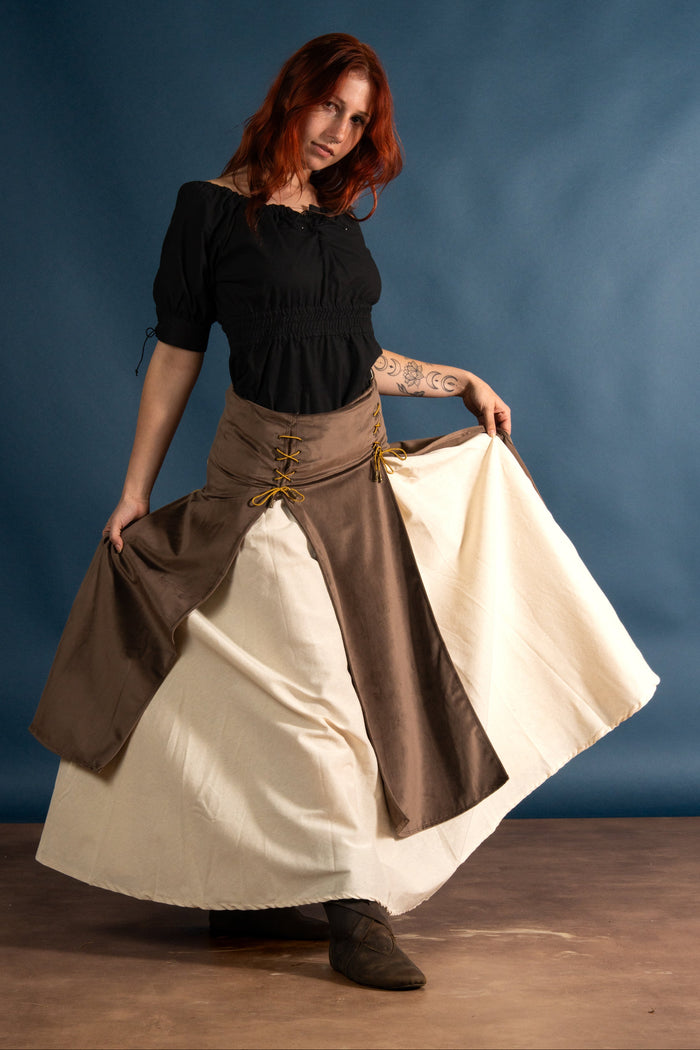 Isabela deluxe dubbele rok, bruin
