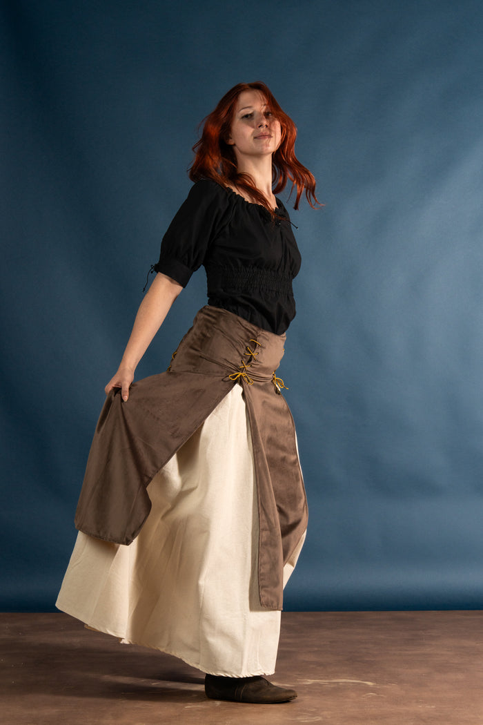 Isabela deluxe dubbele rok, bruin