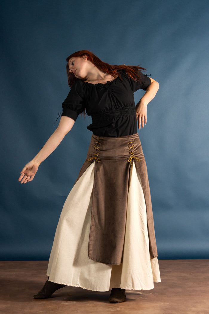 Isabela deluxe dubbele rok, bruin