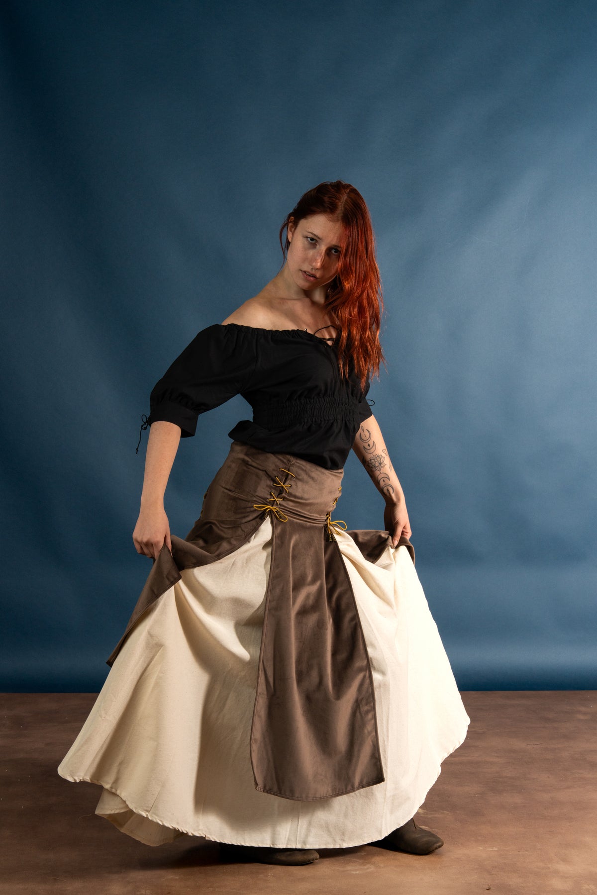 Isabela deluxe dubbele rok, bruin