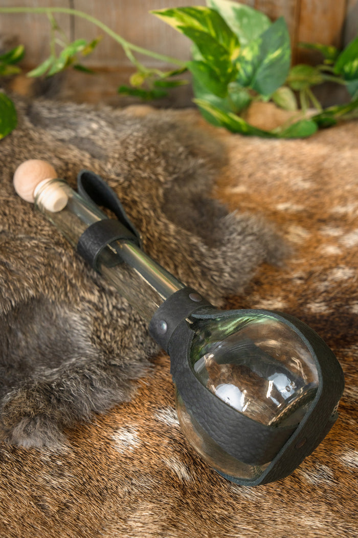 Glasflaska för festivaler