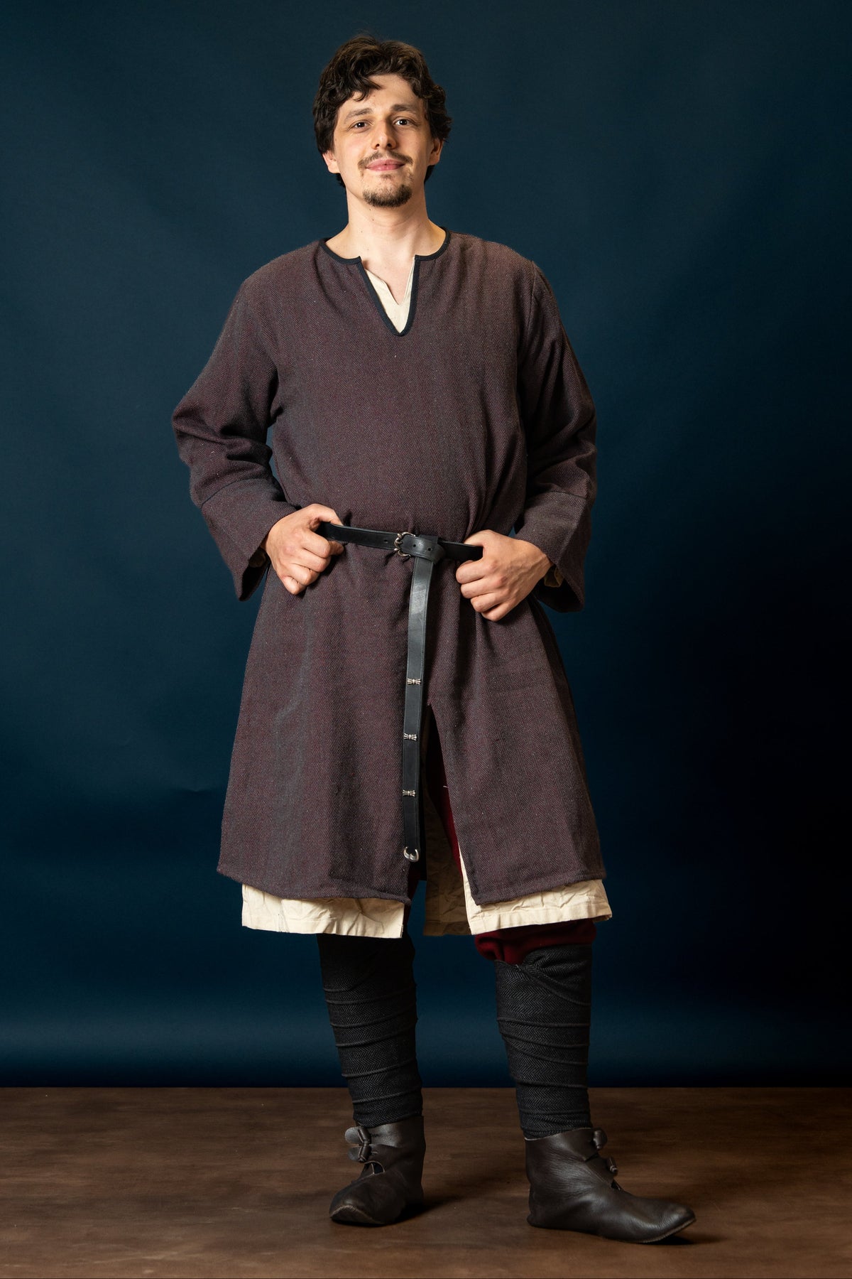 Woodland Normandische tuniek, katoen, bordeauxgrijs