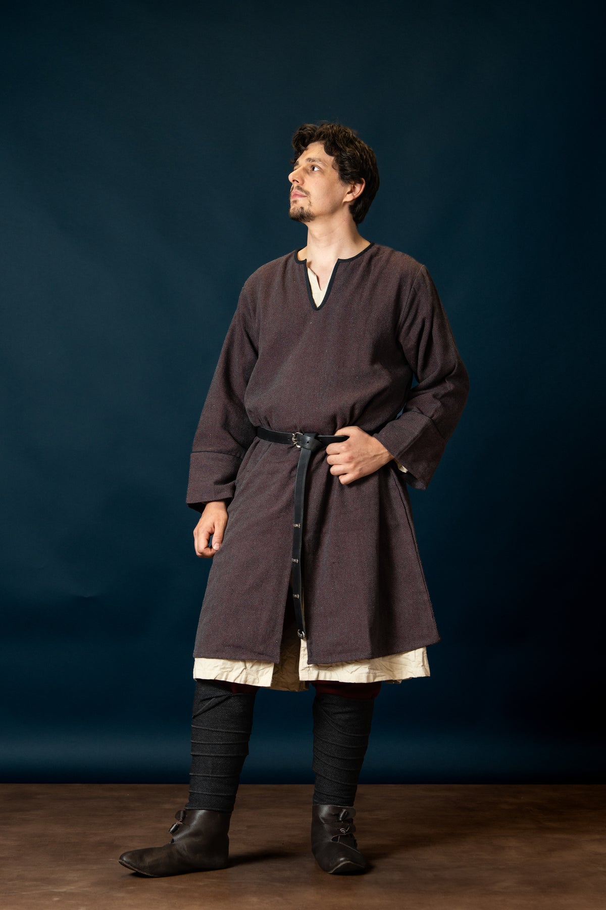 Woodland Normandische tuniek, katoen, bordeauxgrijs