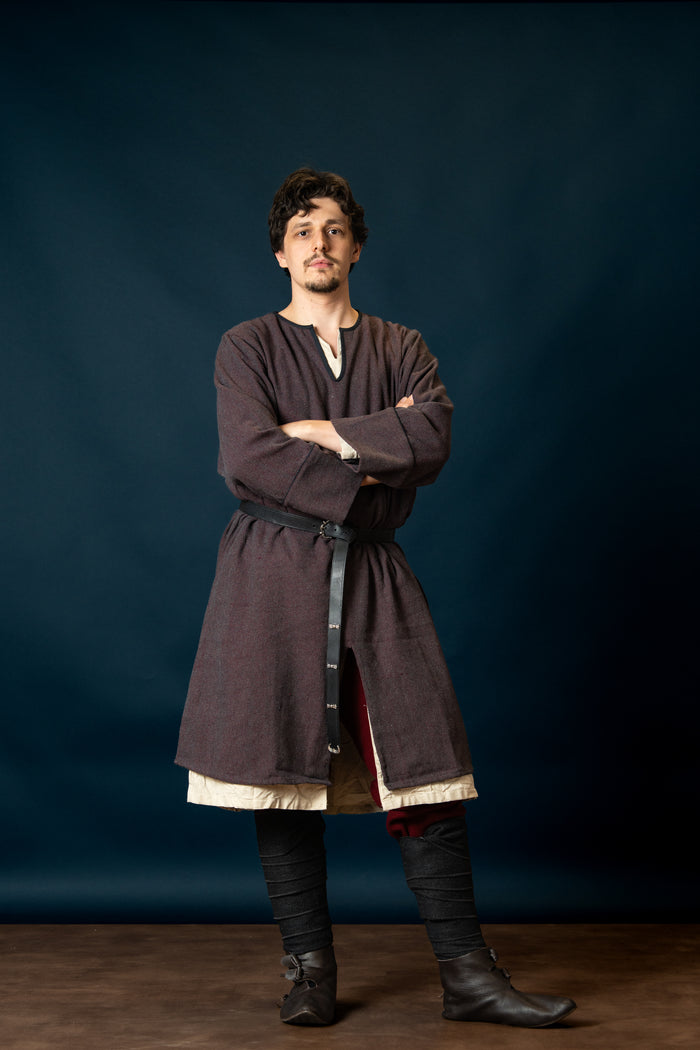 Woodland Normandische tuniek, katoen, bordeauxgrijs