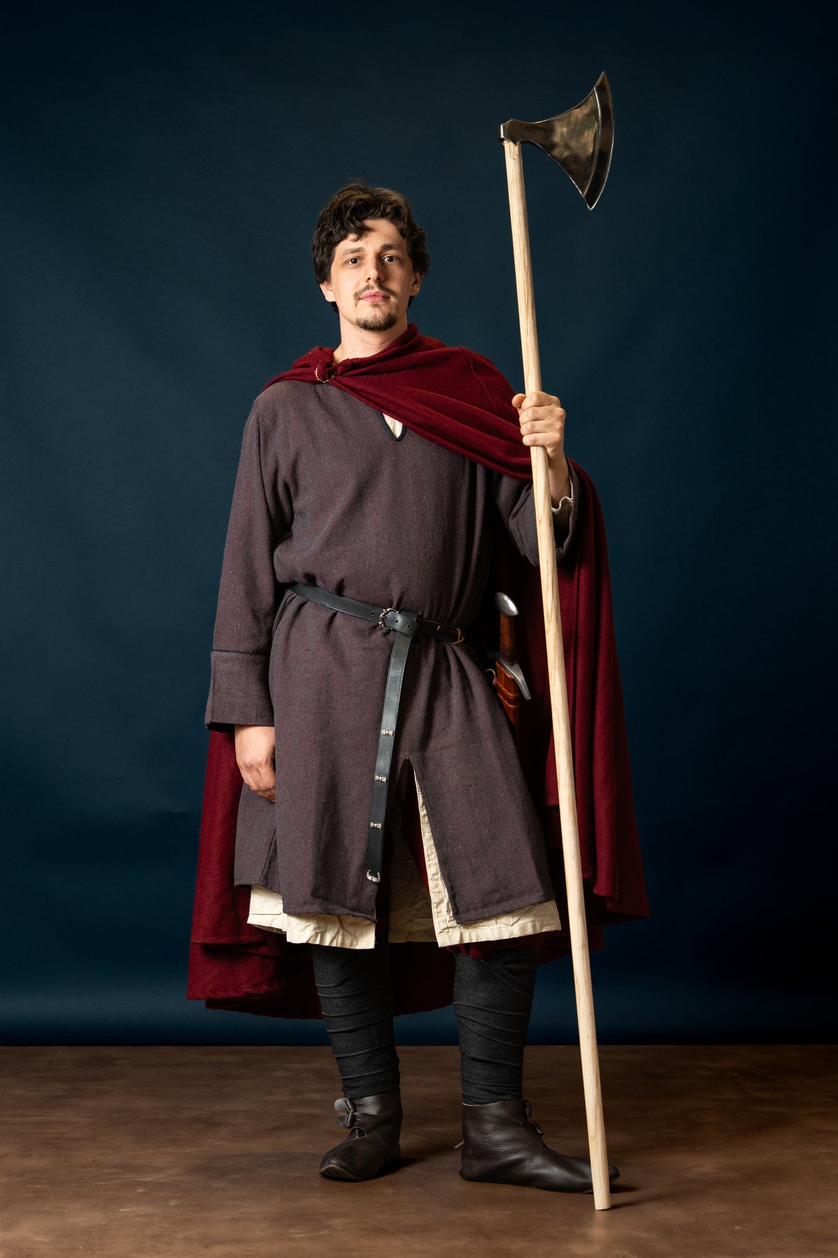 Woodland Normandische tuniek, katoen, bordeauxgrijs