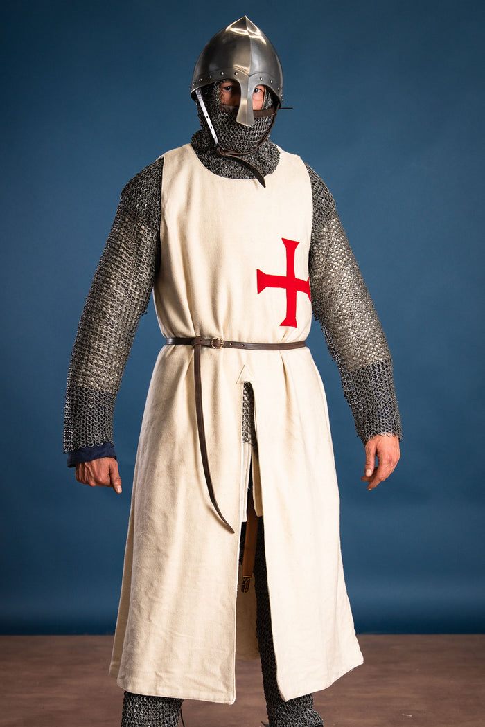 Historisches Templerüberkleid, creme