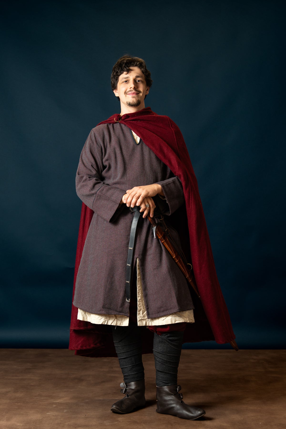 Woodland Normandische tuniek, katoen, bordeauxgrijs