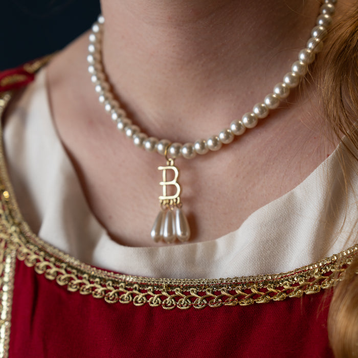 Pearl necklace Anne Boleyn, pewter