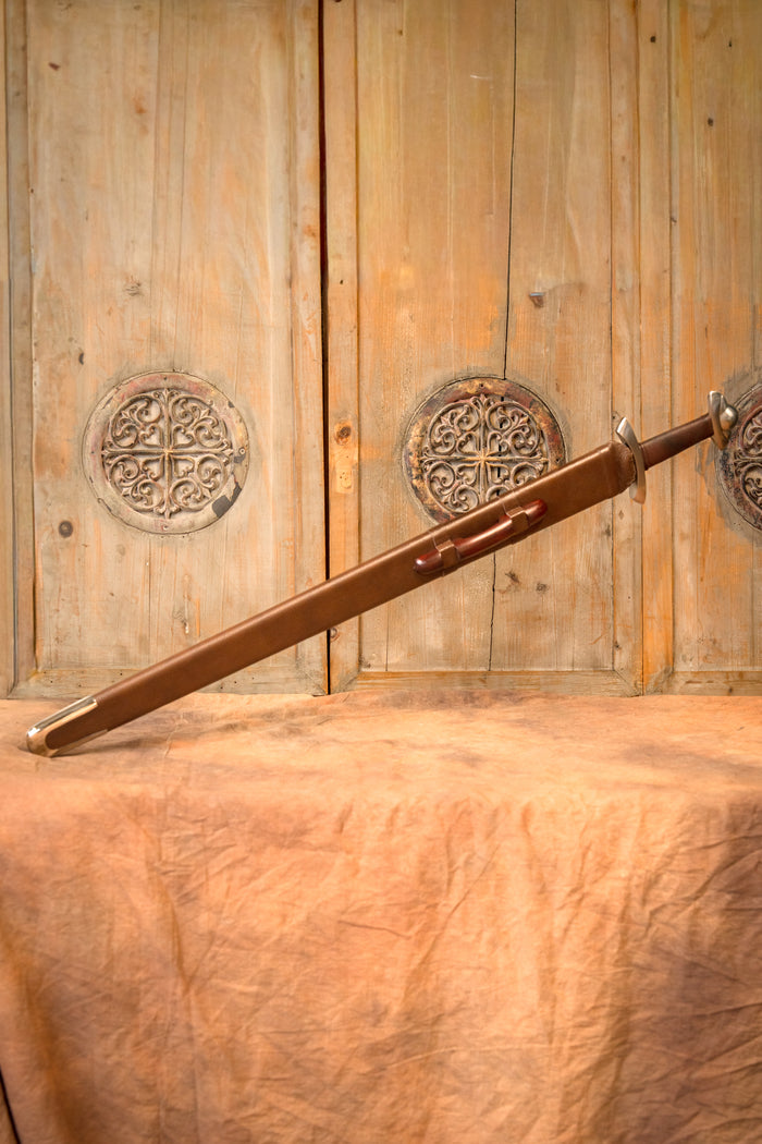 Viking sword Petersen type S, three lobed, semi-sharp