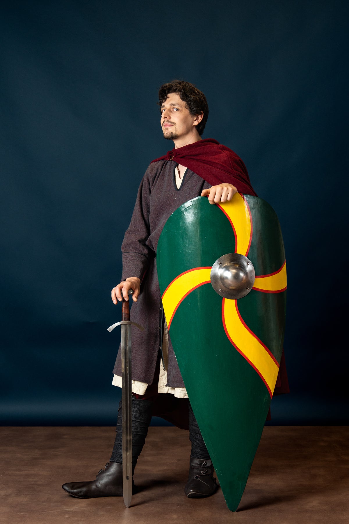 Woodland Normandische tuniek, katoen, bordeauxgrijs