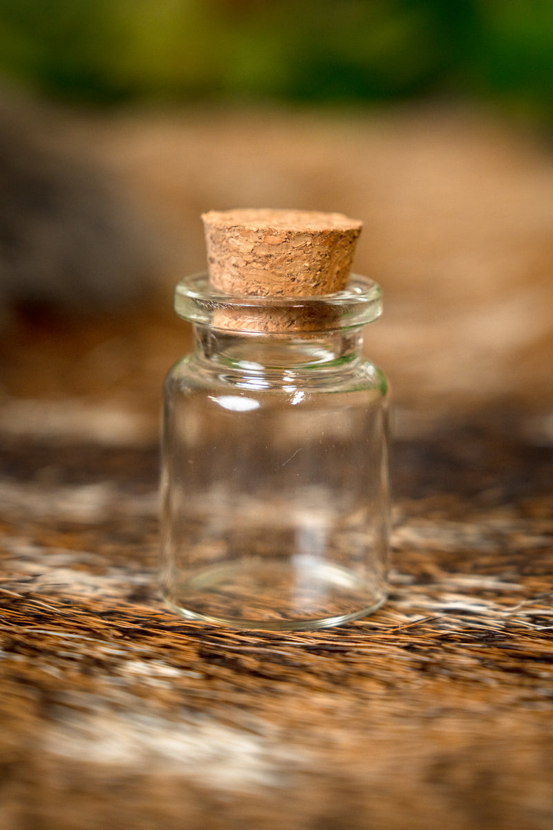 Glass bottle with cork 3,4 cm
