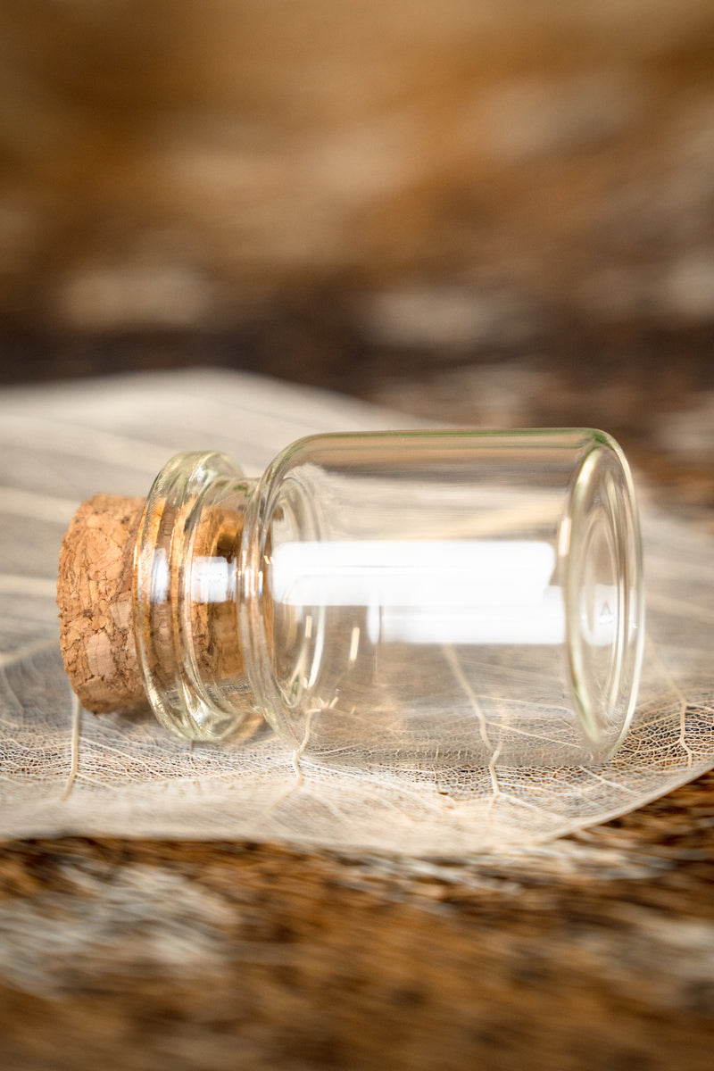 Glass bottle with cork 3,4 cm