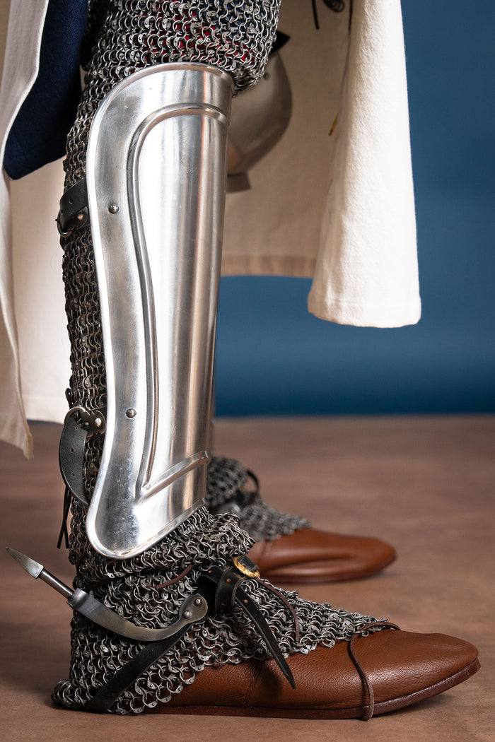 Milanese greaves, lower leg armour, 1.6 mm