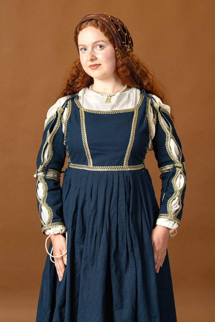 Italian gamurra, late 15th century, blue