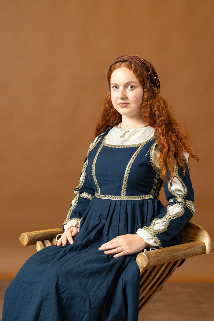Italian gamurra, late 15th century, blue