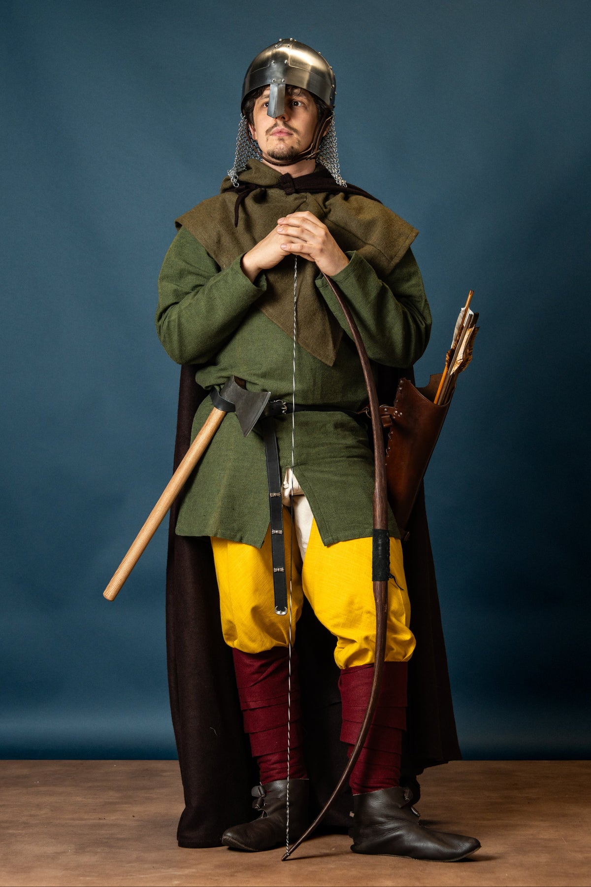 Wikinger-Spangenhelm mit Kettengeflecht, 1–1,2 mm