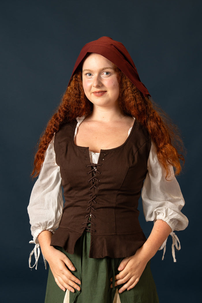 Renaissance kapje Helga, bordeauxrood