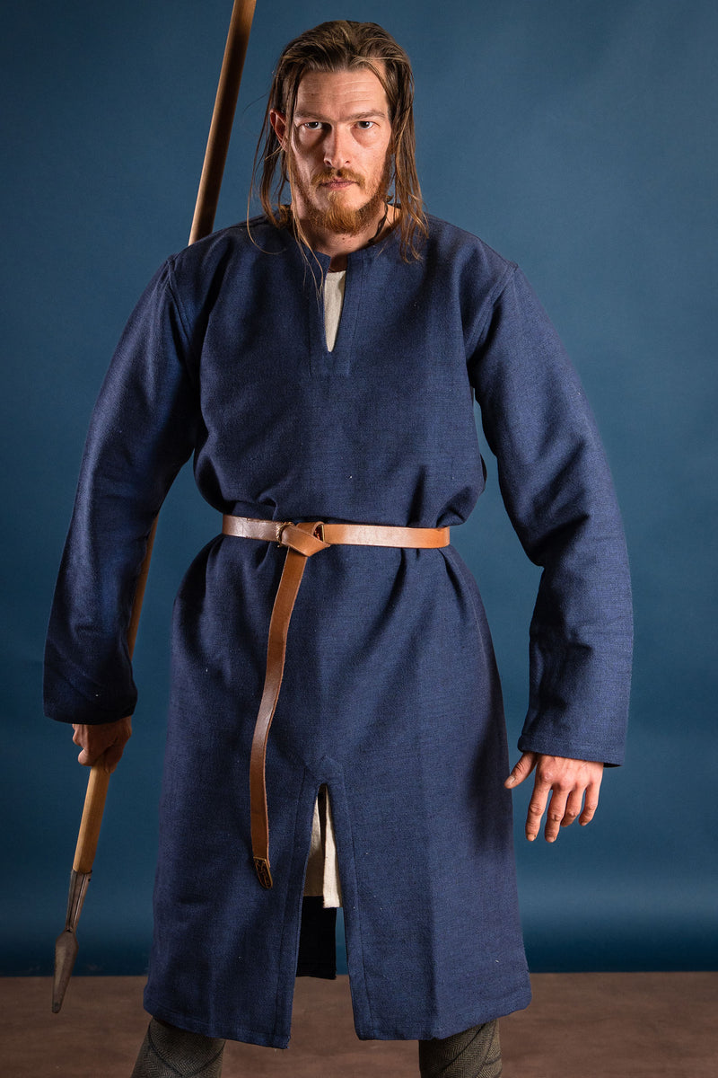 Long Viking tunic Hvitserk, blue