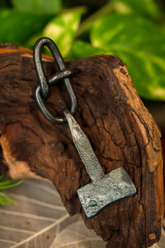 Classical Thors hammer, iron & leather