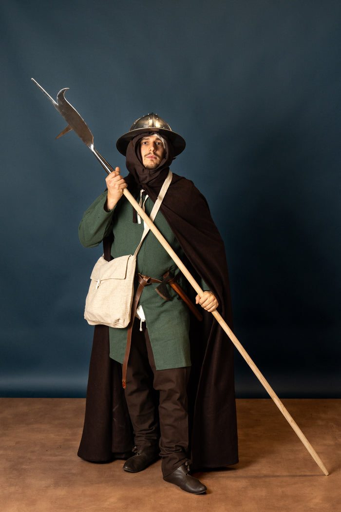 Brown Medieval hood, cotton