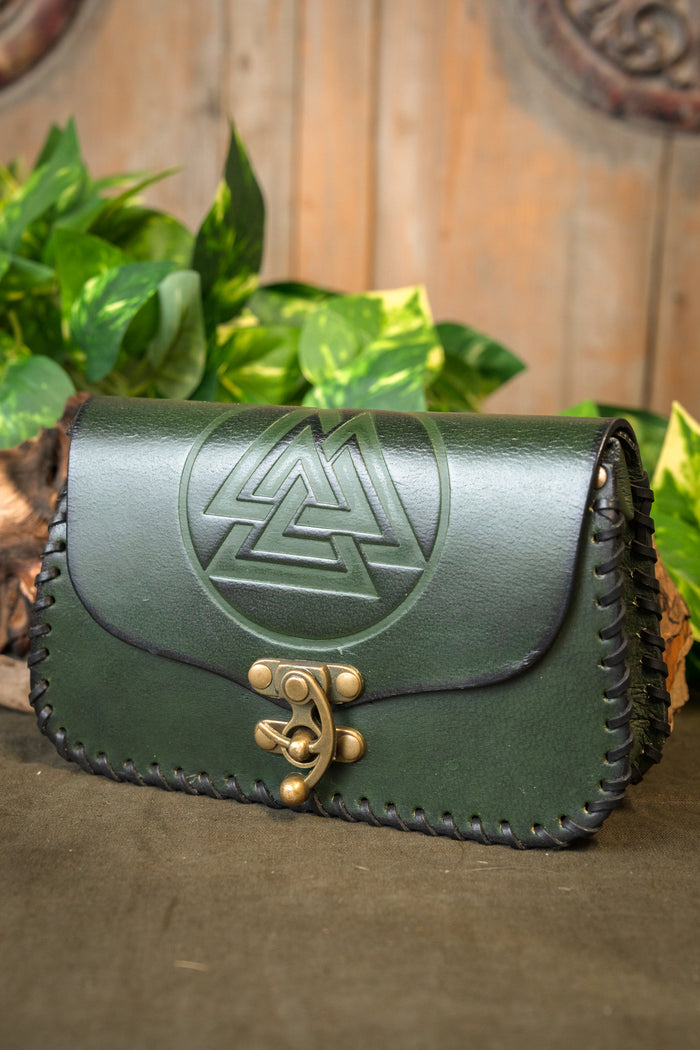 Viking bag with Valknut, green
