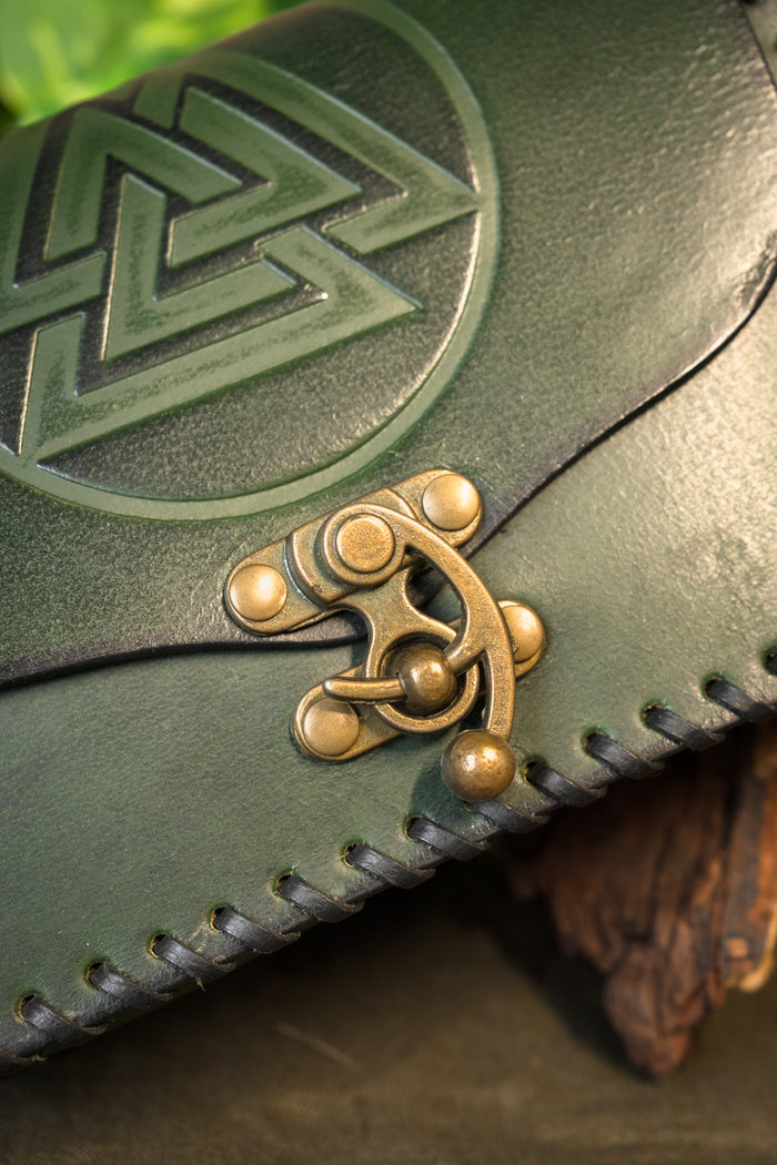 Viking bag with Valknut, green