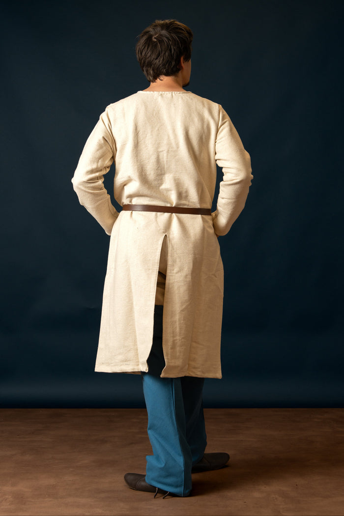 Lange middeleeuwse tuniek Arnaud, naturel