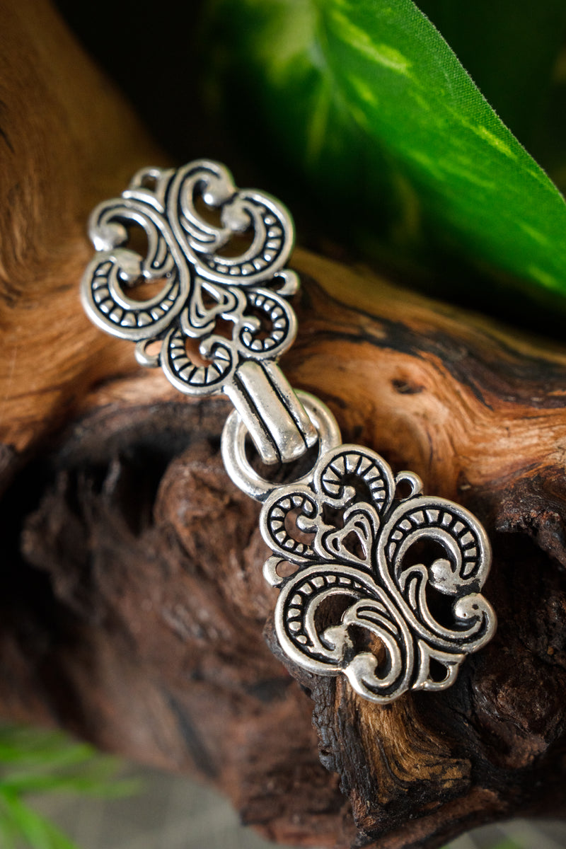 Zapięcie do płaszcza Norwegia, posrebrzany brąz