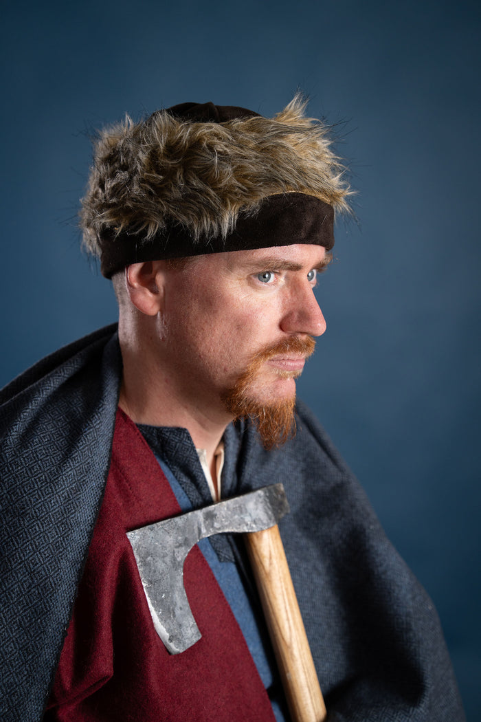 Viking cap Ragi leather, brown